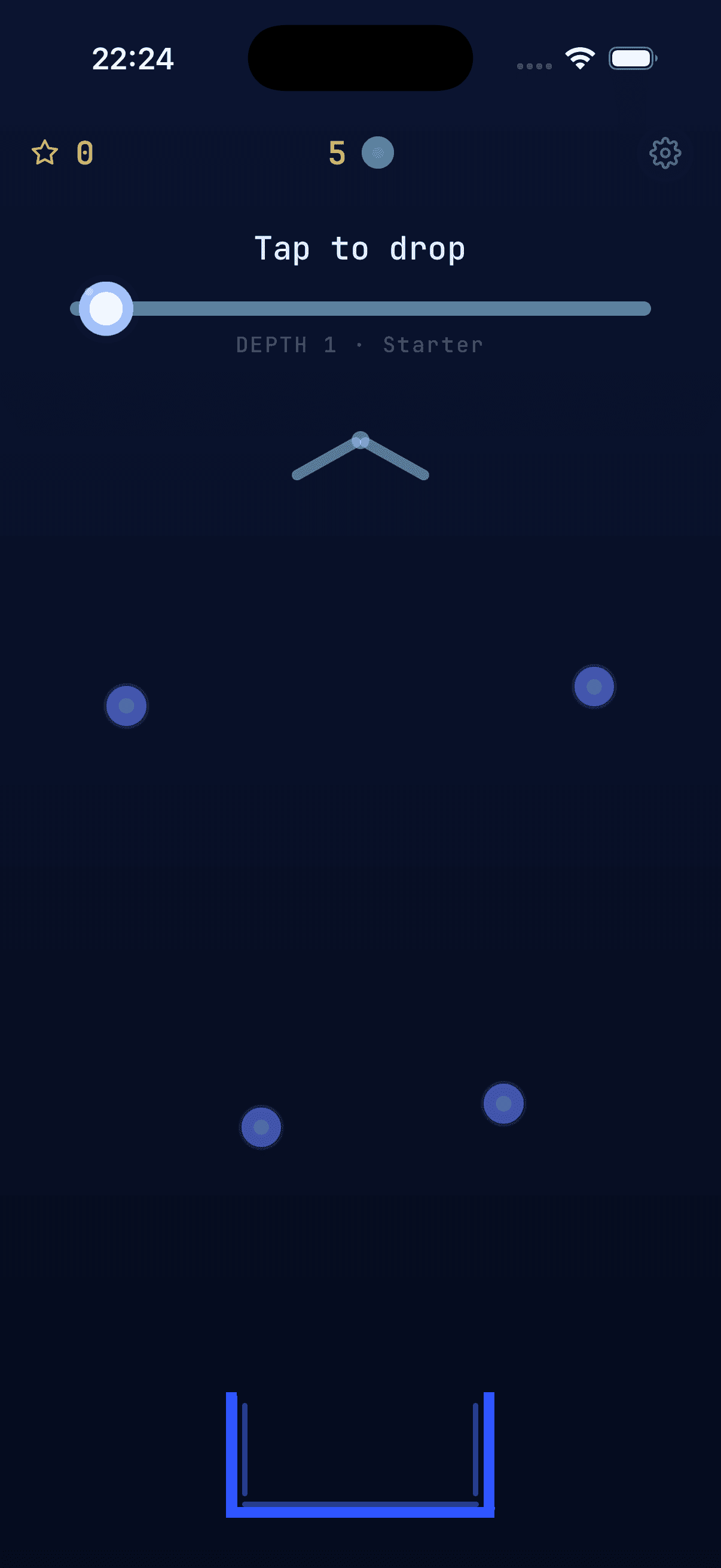 Begin screen with early run spacing